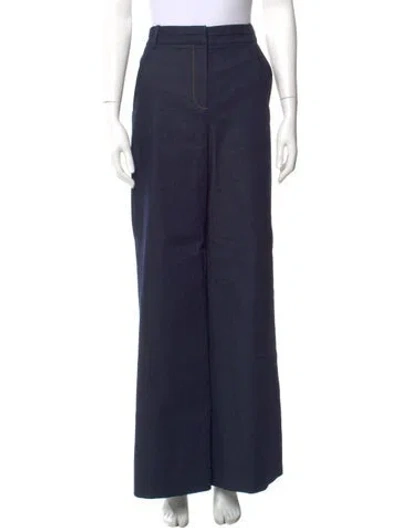 Pre-owned Veronica Beard Wide Leg Pants In Blue