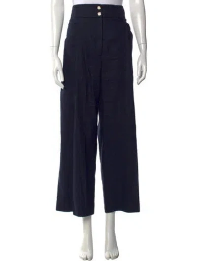 Pre-owned Veronica Beard Wide Leg Pants In Blue
