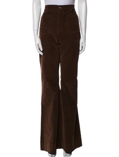 Pre-owned Veronica Beard Wide Leg Pants In Brown