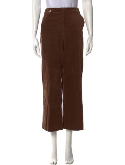 Pre-owned Veronica Beard Wide Leg Pants In Brown