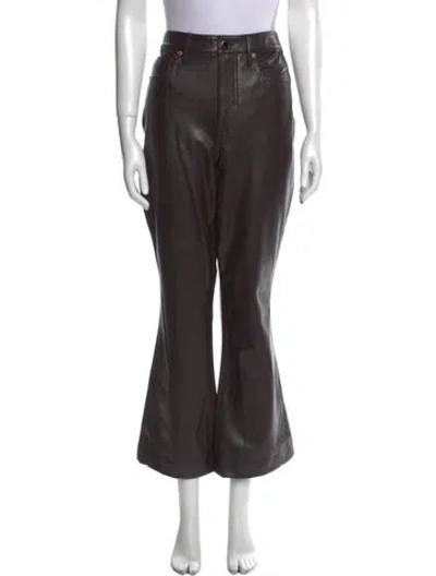Pre-owned Veronica Beard Wide Leg Pants In Brown