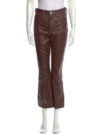 Pre-owned Veronica Beard Wide Leg Pants In Brown
