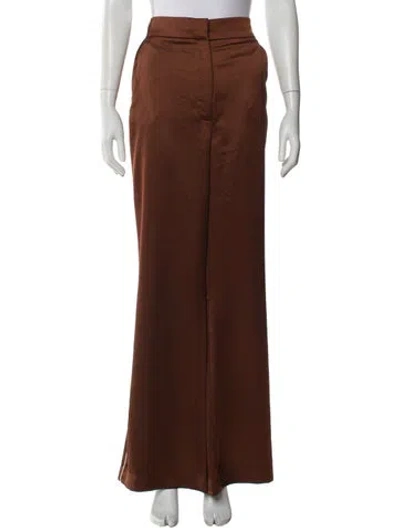 Pre-owned Veronica Beard Wide Leg Pants In Brown