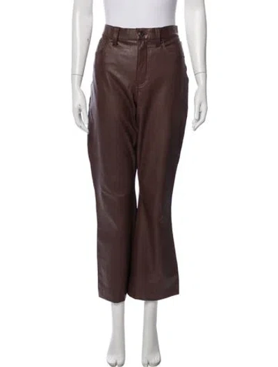 Pre-owned Veronica Beard Wide Leg Pants In Brown