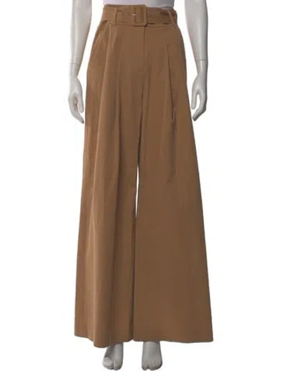 Pre-owned Veronica Beard Wide Leg Pants In Brown