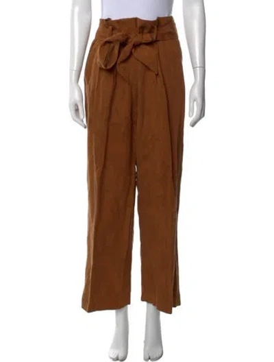 Pre-owned Veronica Beard Wide Leg Pants In Brown