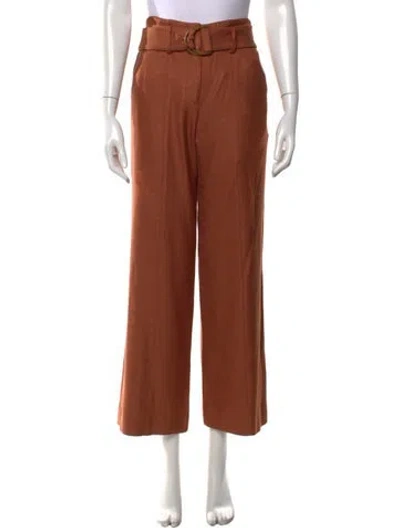 Pre-owned Veronica Beard Wide Leg Pants In Brown