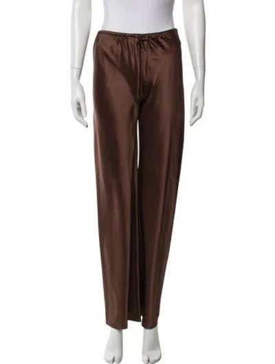 Pre-owned Veronica Beard Wide Leg Pants In Brown