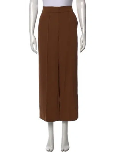Pre-owned Veronica Beard Wide Leg Pants In Brown