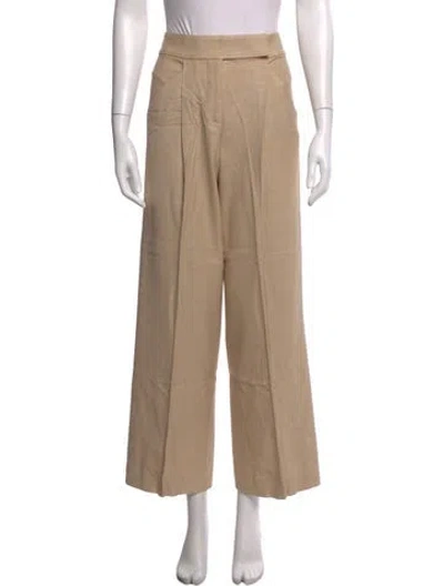 Pre-owned Veronica Beard Wide Leg Pants In Brown