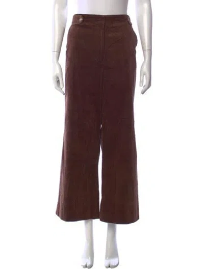 Pre-owned Veronica Beard Wide Leg Pants In Brown