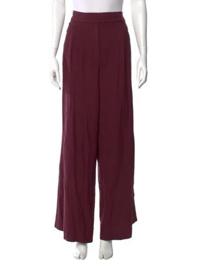 Pre-owned Veronica Beard Wide Leg Pants In Burgundy