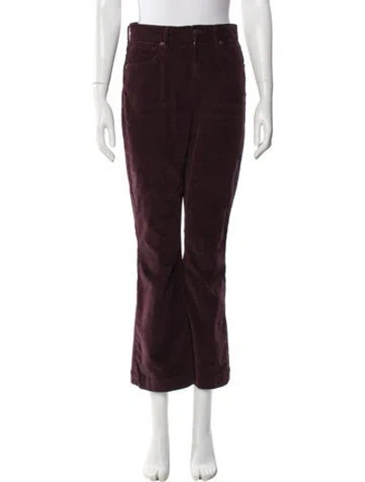 Pre-owned Veronica Beard Wide Leg Pants In Burgundy