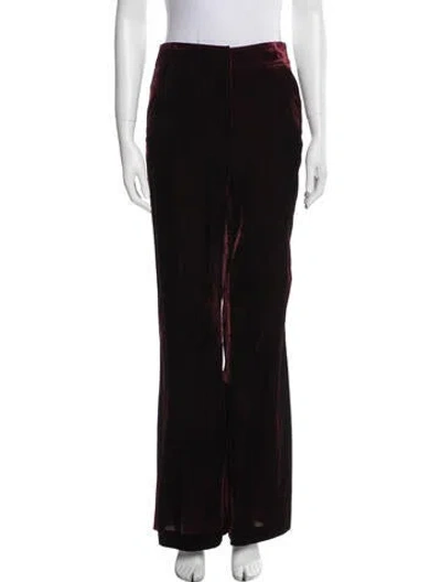 Pre-owned Veronica Beard Wide Leg Pants In Burgundy