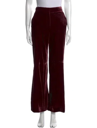Pre-owned Veronica Beard Wide Leg Pants In Burgundy