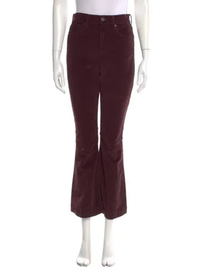 Pre-owned Veronica Beard Wide Leg Pants In Burgundy