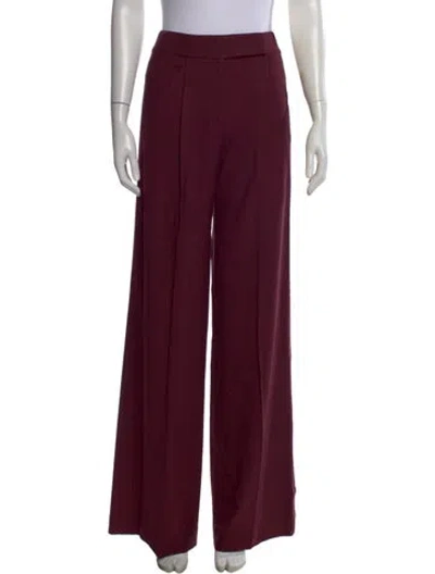 Pre-owned Veronica Beard Wide Leg Pants In Burgundy