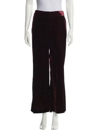 Pre-owned Veronica Beard Wide Leg Pants In Burgundy
