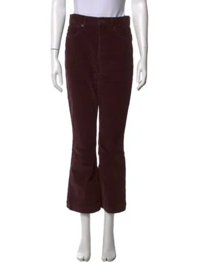Pre-owned Veronica Beard Wide Leg Pants In Burgundy
