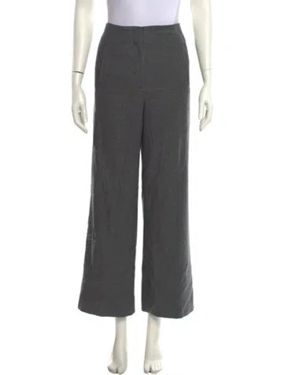 Pre-owned Veronica Beard Wide Leg Pants In Gray