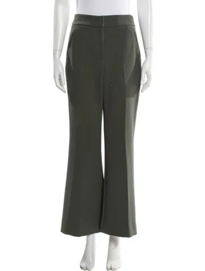 Pre-owned Veronica Beard Wide Leg Pants In Green