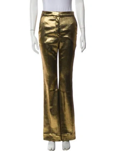 Pre-owned Veronica Beard Wide Leg Pants In Green