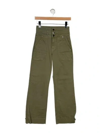 Pre-owned Veronica Beard Wide Leg Pants In Green