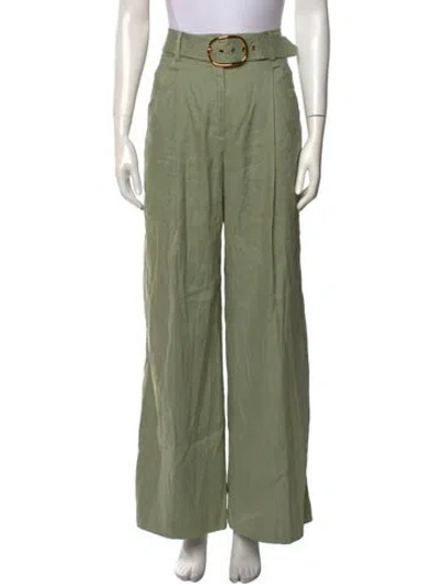 Pre-owned Veronica Beard Wide Leg Pants In Green
