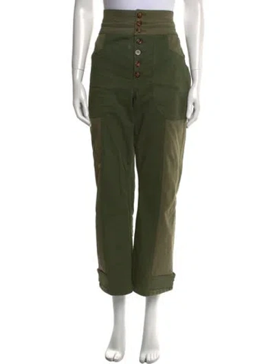 Pre-owned Veronica Beard Wide Leg Pants In Green
