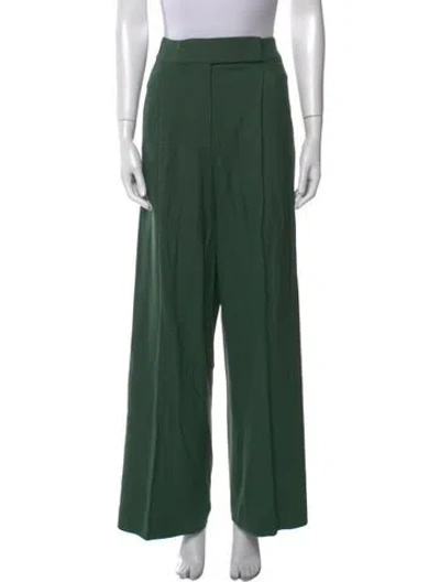 Pre-owned Veronica Beard Wide Leg Pants In Green