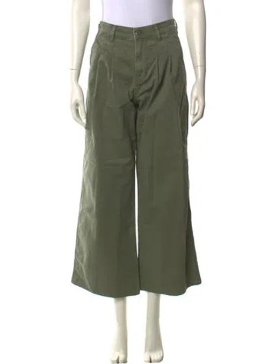 Pre-owned Veronica Beard Wide Leg Pants In Green