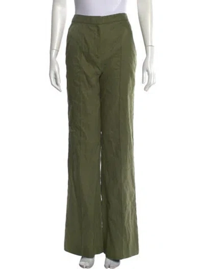 Pre-owned Veronica Beard Wide Leg Pants In Green