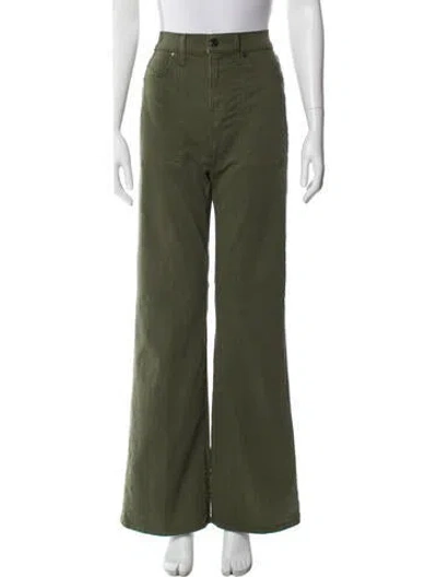 Pre-owned Veronica Beard Wide Leg Pants In Green