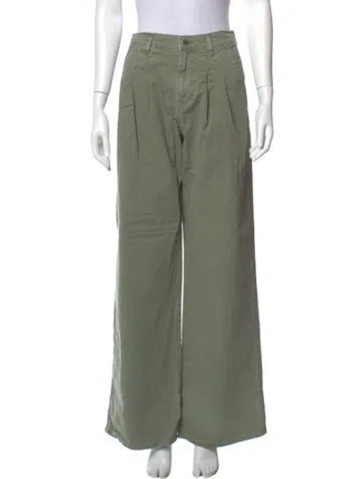 Pre-owned Veronica Beard Wide Leg Pants In Green