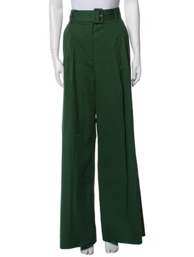 Pre-owned Veronica Beard Wide Leg Pants In Green