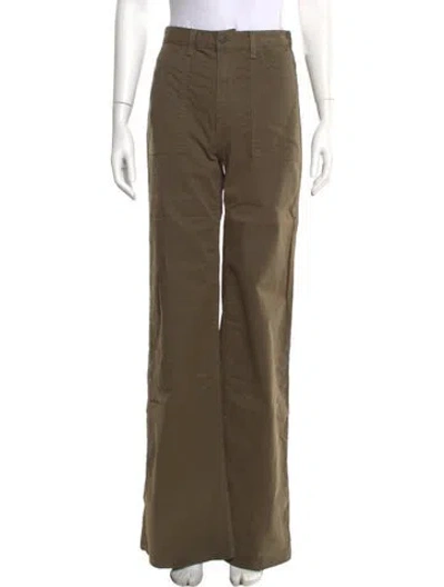 Pre-owned Veronica Beard Wide Leg Pants In Green