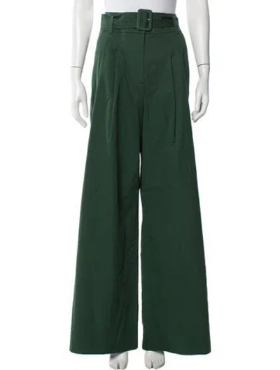 Pre-owned Veronica Beard Wide Leg Pants In Green