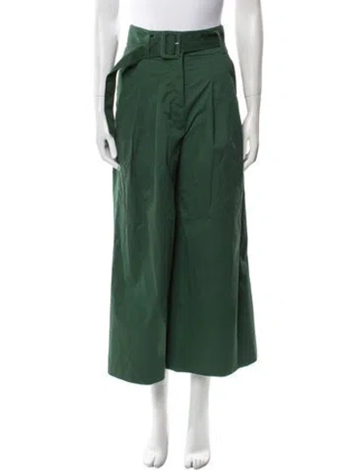 Pre-owned Veronica Beard Wide Leg Pants In Green