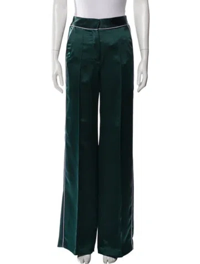 Pre-owned Veronica Beard Wide Leg Pants In Green