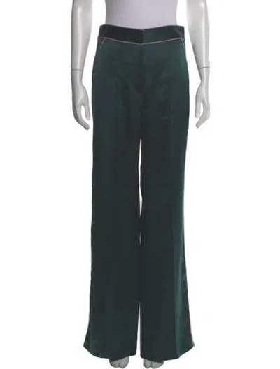 Pre-owned Veronica Beard Wide Leg Pants In Green