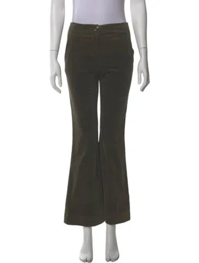 Pre-owned Veronica Beard Wide Leg Pants In Green