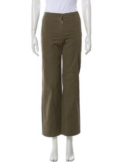 Pre-owned Veronica Beard Wide Leg Pants In Green