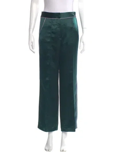 Pre-owned Veronica Beard Wide Leg Pants In Green