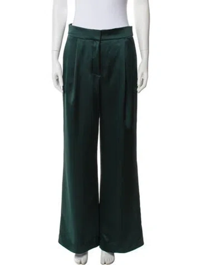 Pre-owned Veronica Beard Wide Leg Pants In Green