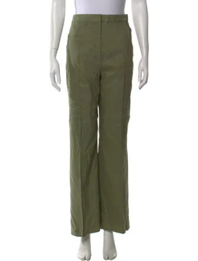 Pre-owned Veronica Beard Wide Leg Pants In Green