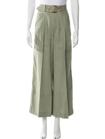 Pre-owned Veronica Beard Wide Leg Pants In Green