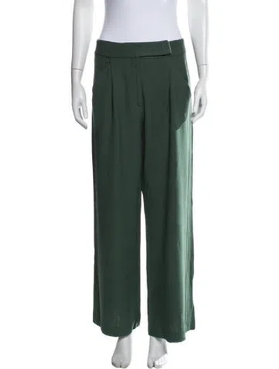 Pre-owned Veronica Beard Wide Leg Pants In Green