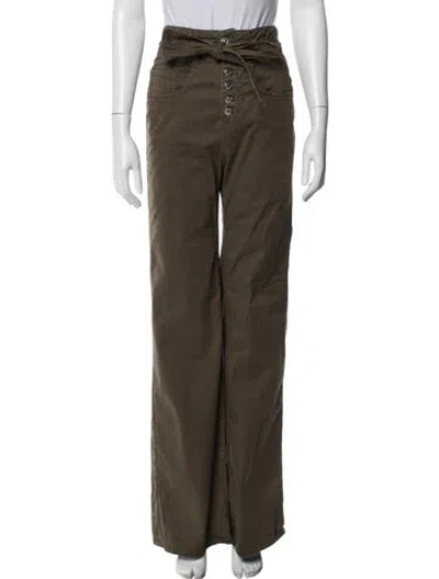 Pre-owned Veronica Beard Wide Leg Pants In Green