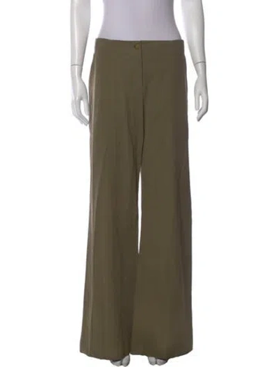 Pre-owned Veronica Beard Wide Leg Pants In Green