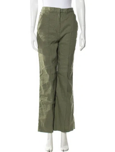 Pre-owned Veronica Beard Wide Leg Pants In Green